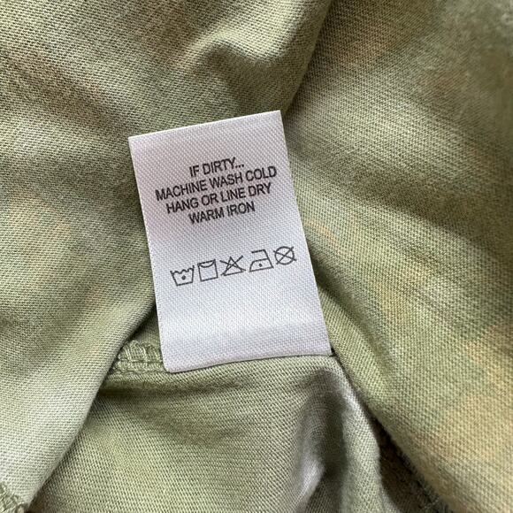 Tradlands Top Womens XXS Green Sage Monty Tie Dye Turtleneck Long Sleeve Stretch - Picture 6 of 8